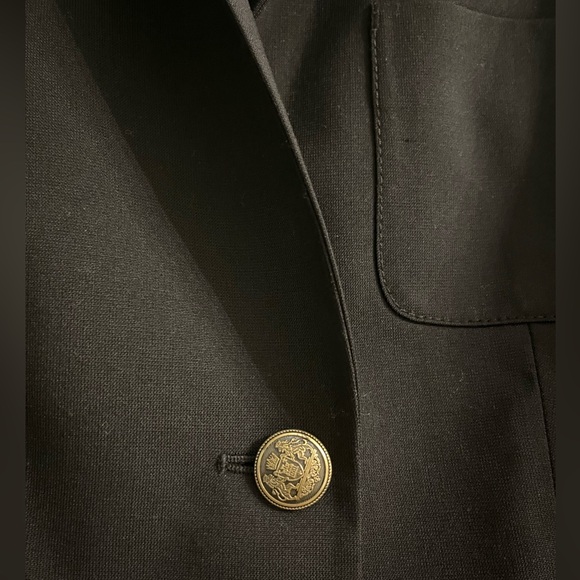 New Aritzia Talula Black Lined Wool Blend Exeter Blazer Three Front Pockets 0 - Picture 2 of 5